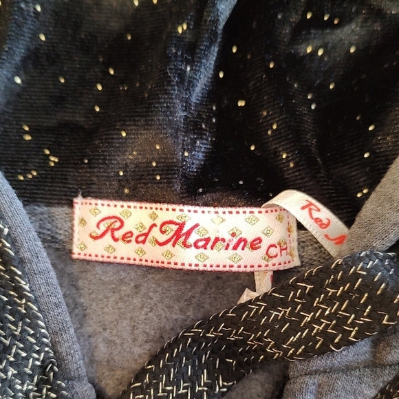 NWT Gray Hoodie with Sparkel Detail by Red Marine Ladies Medium - Picture 3 of 9